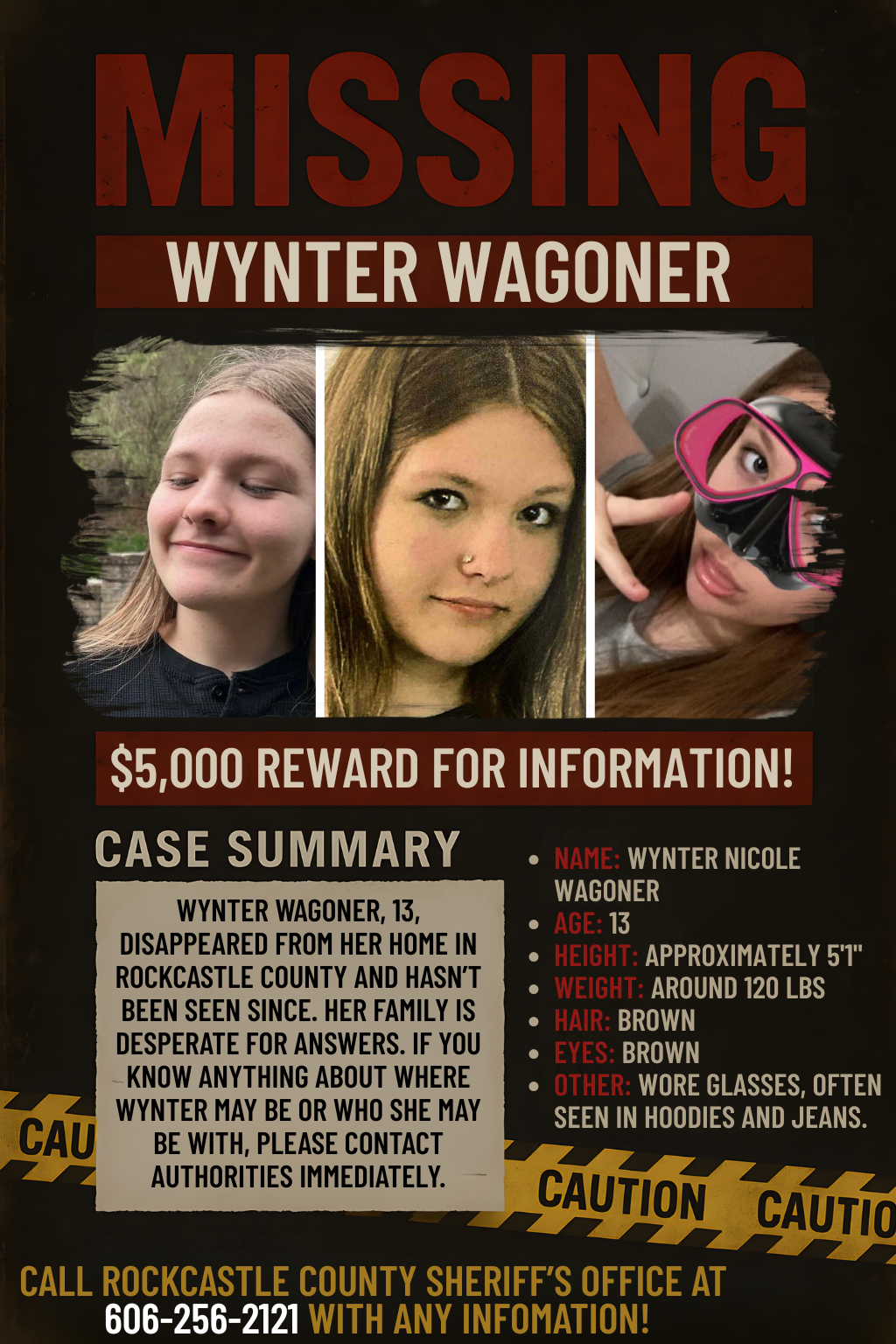 Case image for 💕 THE DISAPPEARANCE OF 13-YEAR-OLD WYNTER WAGONER