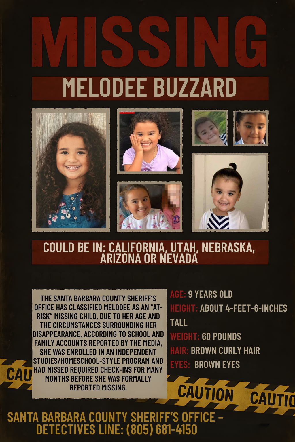 Case image for The Disappearance of 9-Year-Old Melodee Buzzard: A Cross-Country Road Trip, Disguises, and Unanswered Questions